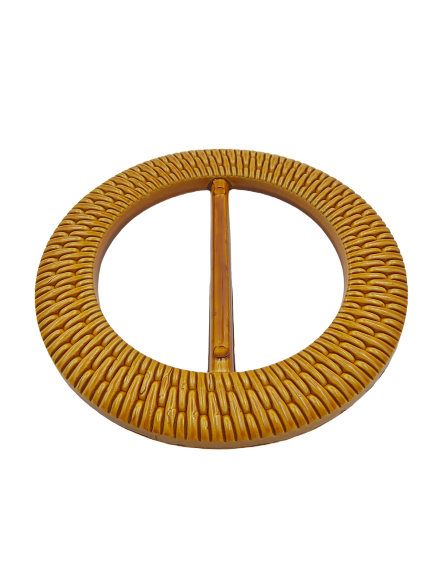 Finest-Quality Imitation Raffia Round Buckle