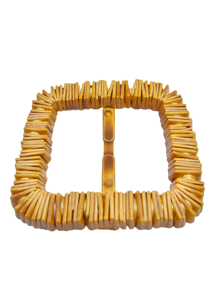 Imitation Raffia Adjustable Square Buckle