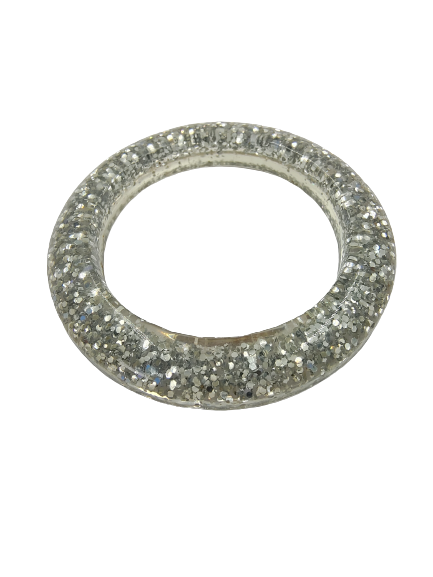 Shiny Silver Resin Ring Buckle