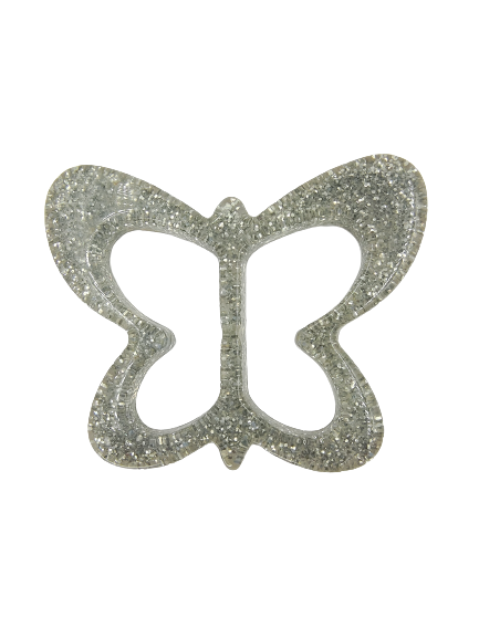Butterfly Design Sparkling Resin Sliding Buckle