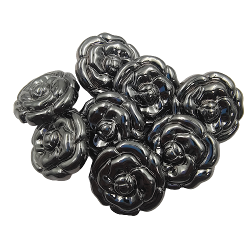 Round Flower Design Shank Button (Pack Of Eight)