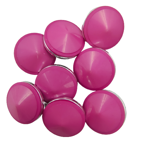 Round Pink Pointed Shank Button (Pack Of Eight)