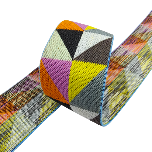 Multi-color Designer Geometric Pattern Woven Elastic