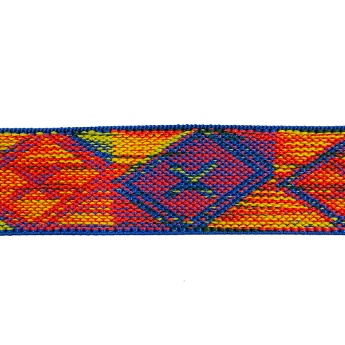 Multi-Color Primitive Design Woven Pattern Elastic