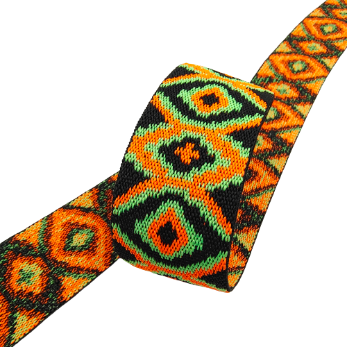 Multi-Color Elegant Jacquard Design Woven Elastic