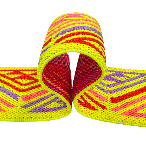 Fashionable Multi-Color Pyramid Woven Elastic