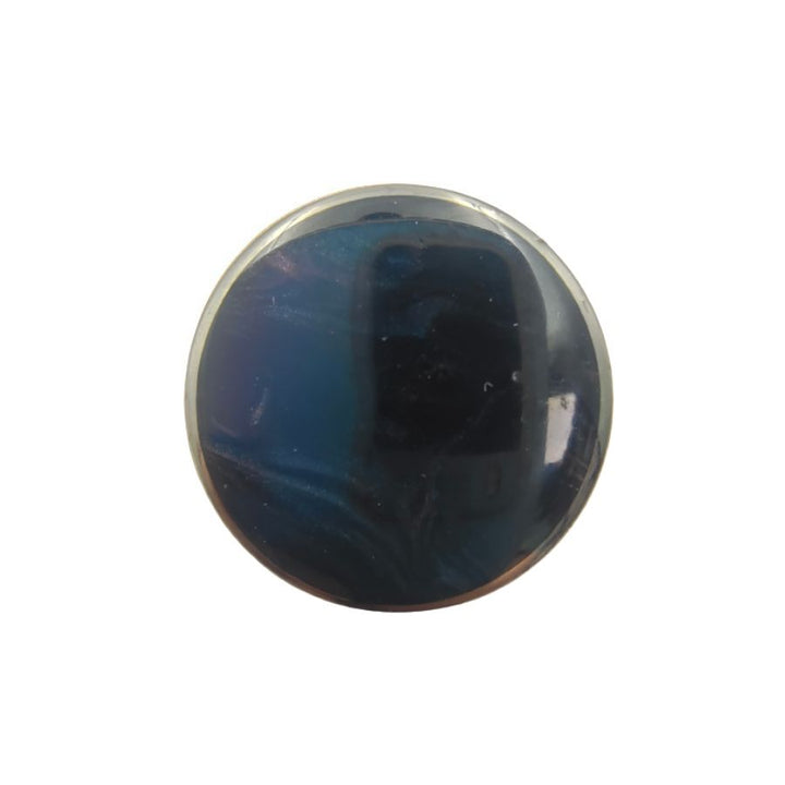 Round Multi-Color Black Shank Button (Pack Of Eight)