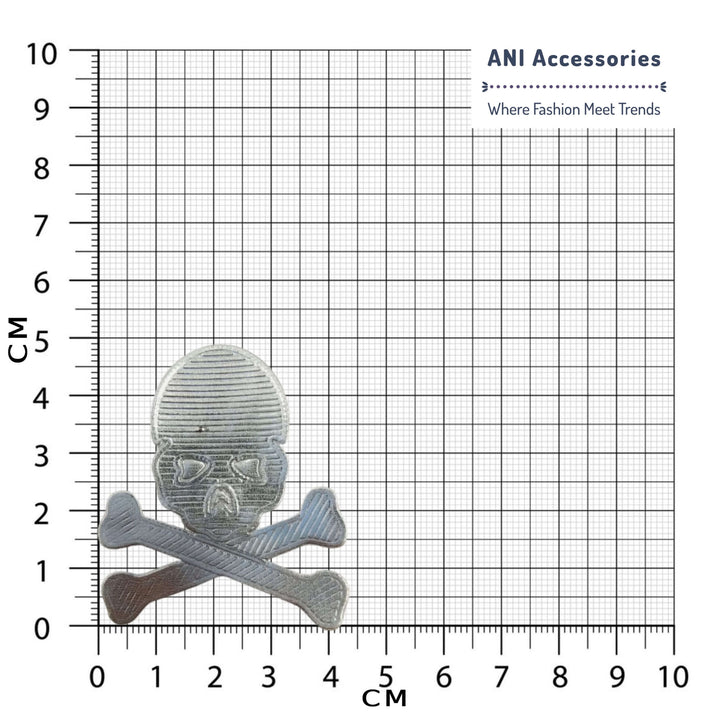 Skull & Bones Hot-Fix Silver Patch