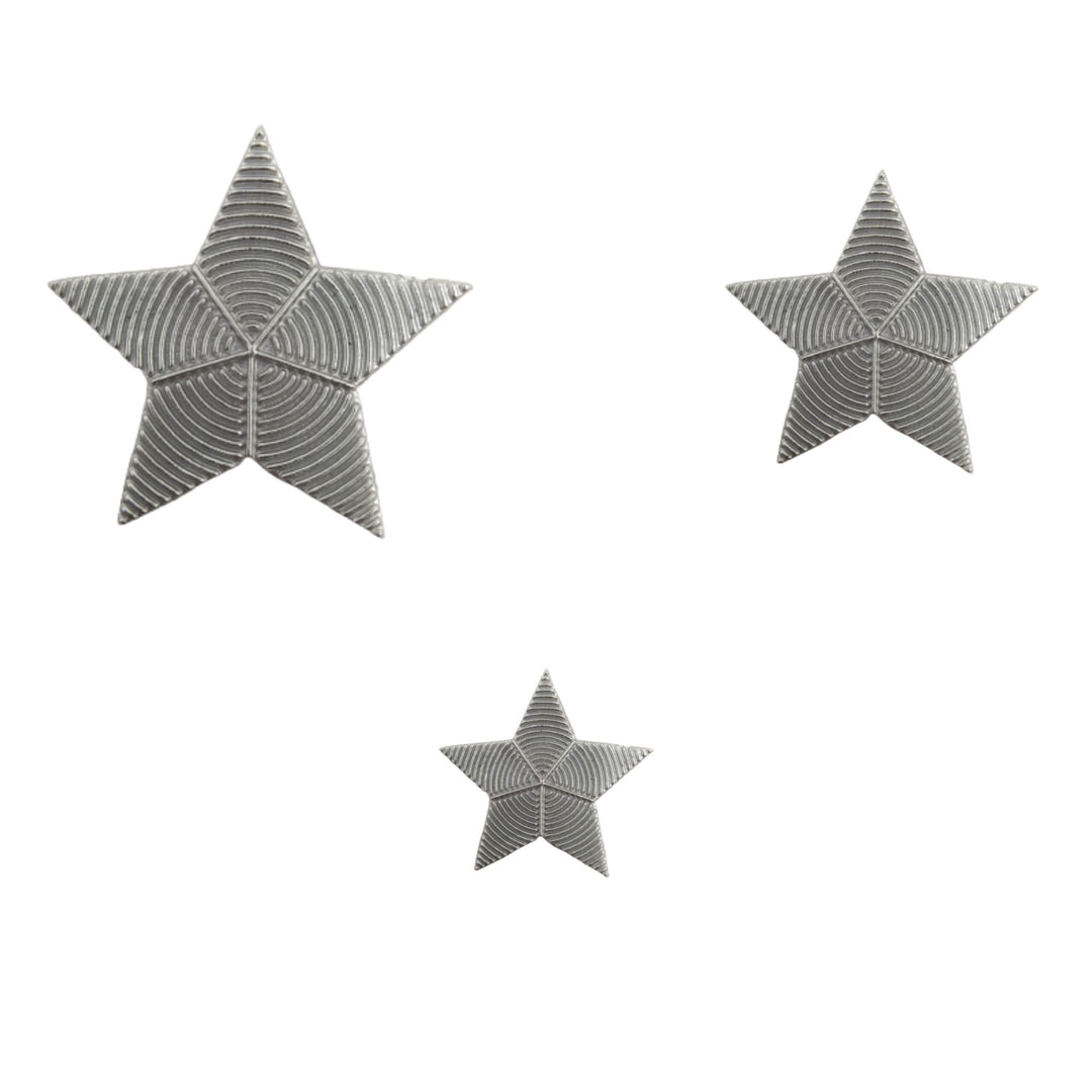 Silver Star Hot-Fix patch (Pack Of Three)