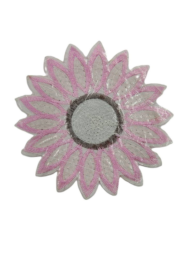 Pink Sequins & Embroidered SunFlower Hot-Fix Patch